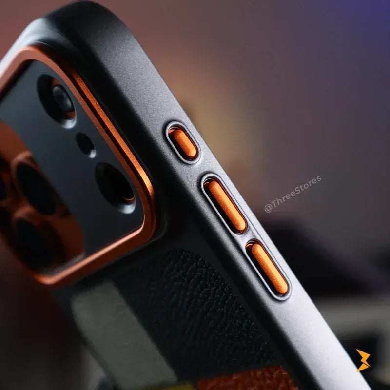 Sheen Leather Metal Frame Magsafe Case iPhone 17 Pro Max - Three