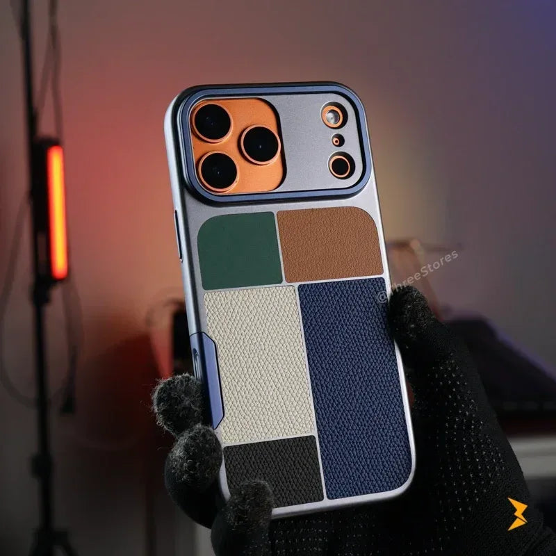 Sheen Leather Metal Frame Magsafe Case iPhone 17 Pro Max - Three