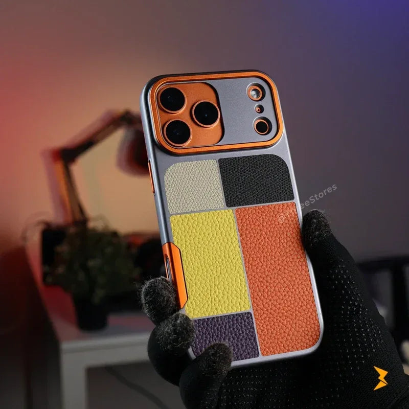 Sheen Leather Metal Frame Magsafe Case iPhone 17 Pro Max - Three