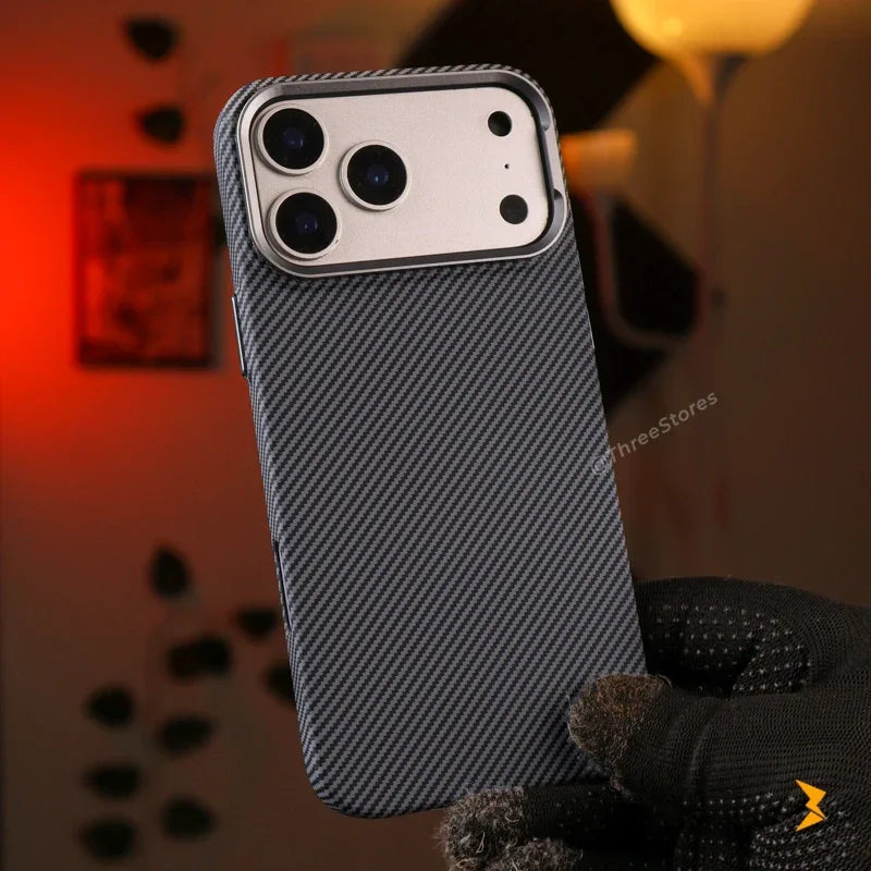 Shefange Carbon Magsafe Case iPhone 17 Pro Max - Three