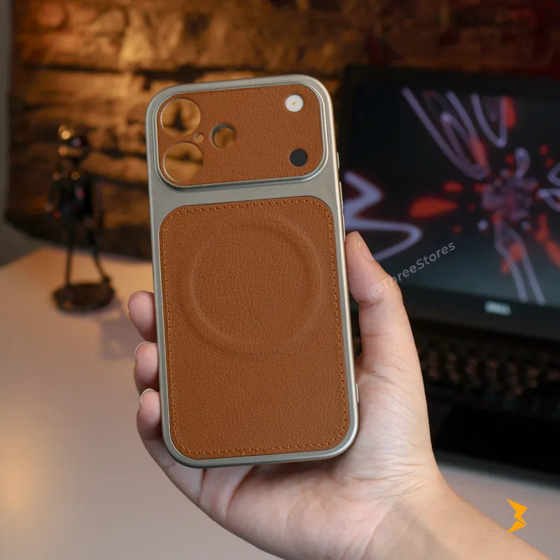 Signature Leather Magsafe Case iPhone 16