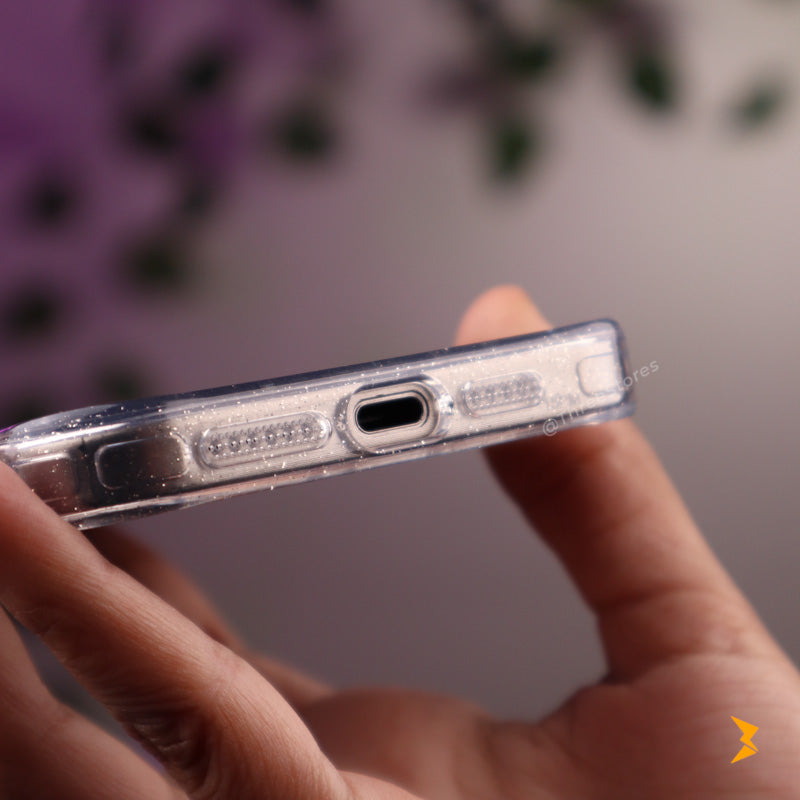 Silver Flakes Magsafe Case iPhone 15 Pro Max
