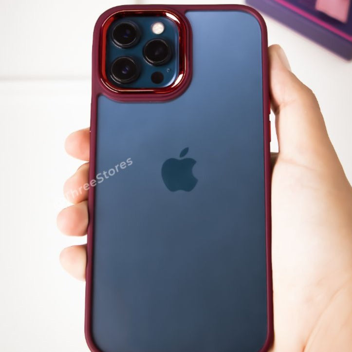 Skin Fashion Colored Frame Camera Case - 12 pro-3