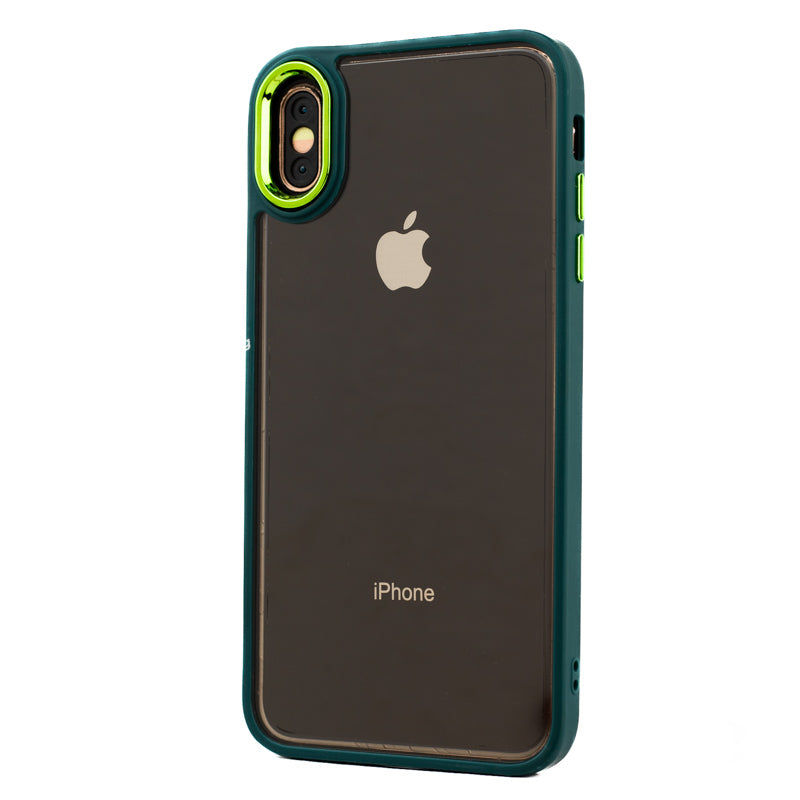 Skin Fashion Colored Frame Camera Case iPhone X Max