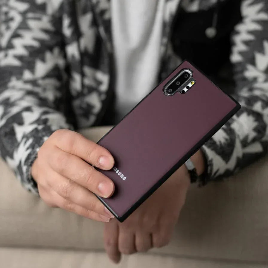 Slim Leather Camera Protection Case Samsung Note 10 Plus - Three