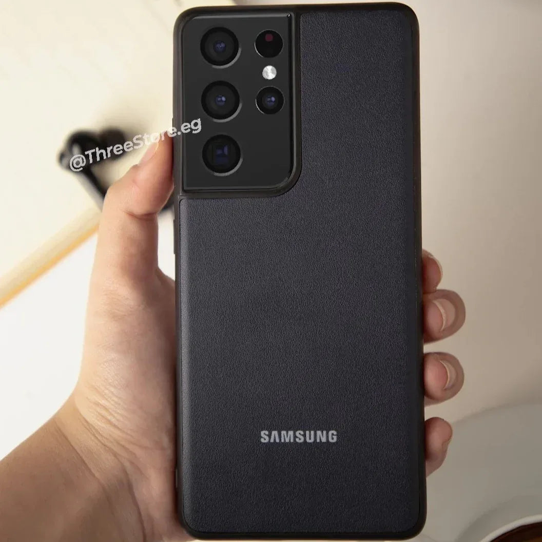 Slim Leather Camera Protection Case Samsung S21 Ultra - Three