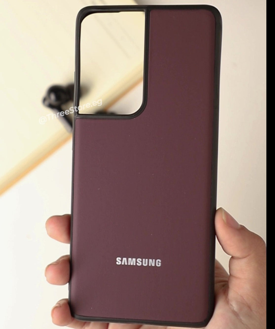 Slim Leather Camera Protection Case Samsung S21 Ultra