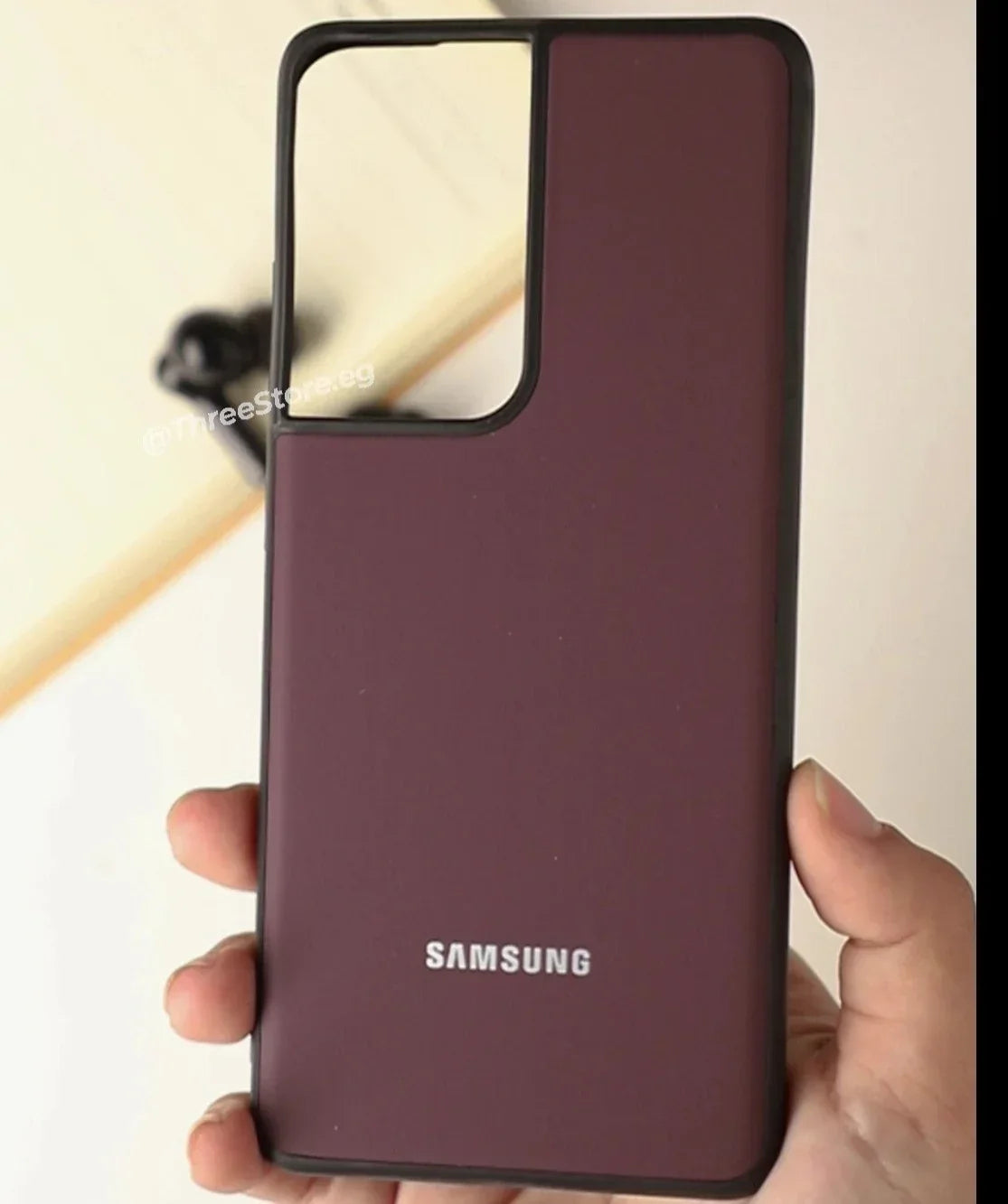 Slim Leather Camera Protection Case Samsung S21 Ultra - Three