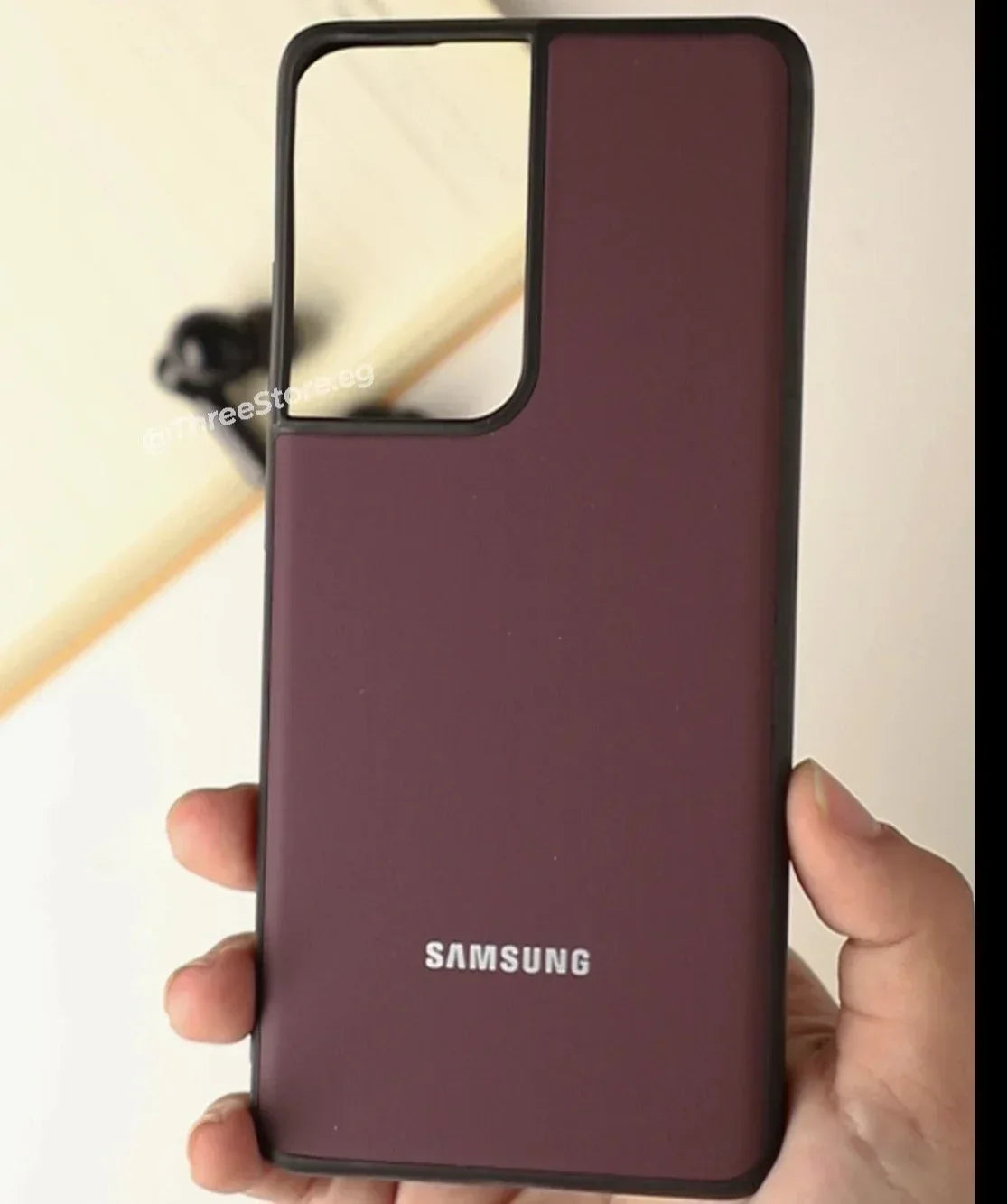 Slim Leather Camera Protection Case Samsung S21 Ultra - Three