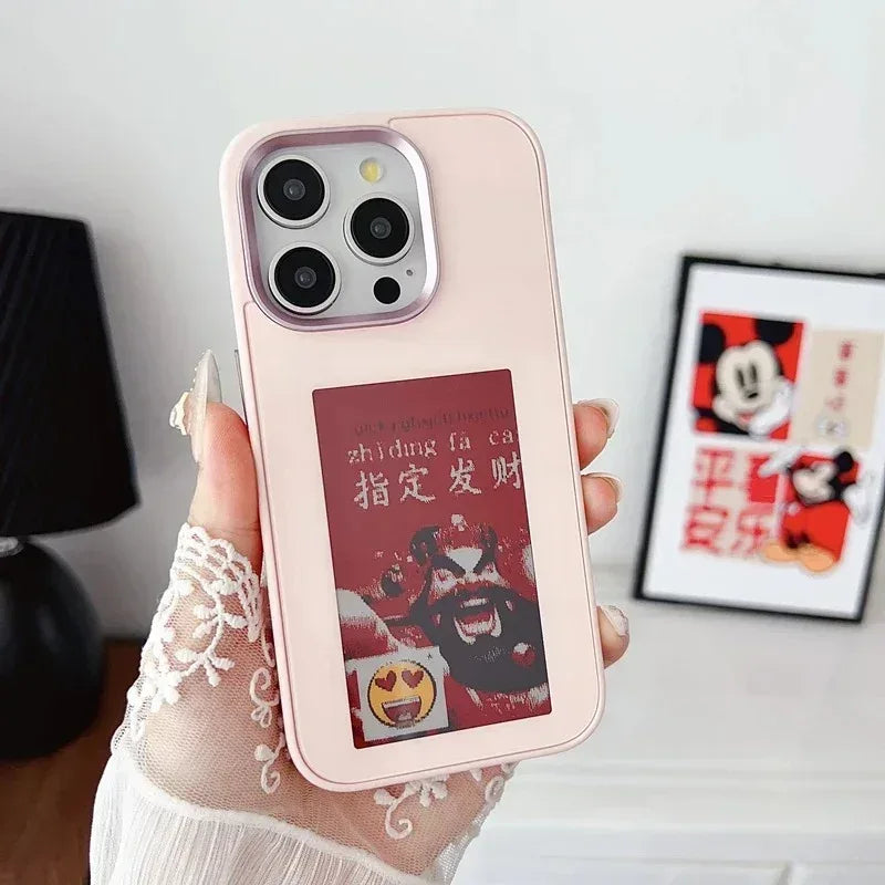 Smart NFC Ink Screen Case iPhone 15 Pro Max - Three