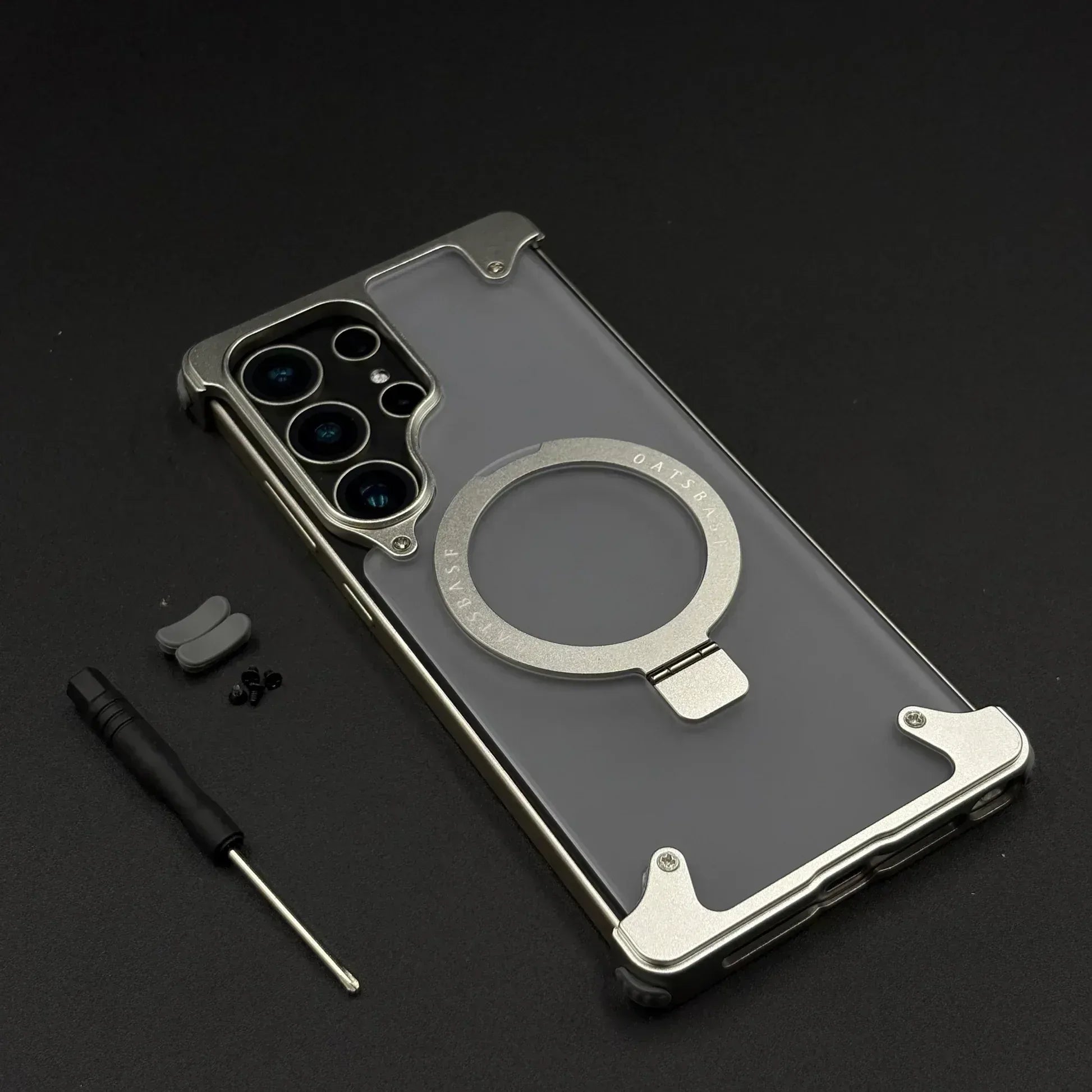 Smokey Metal Stand Magsafe Case Samsung S24 Ultra - Three