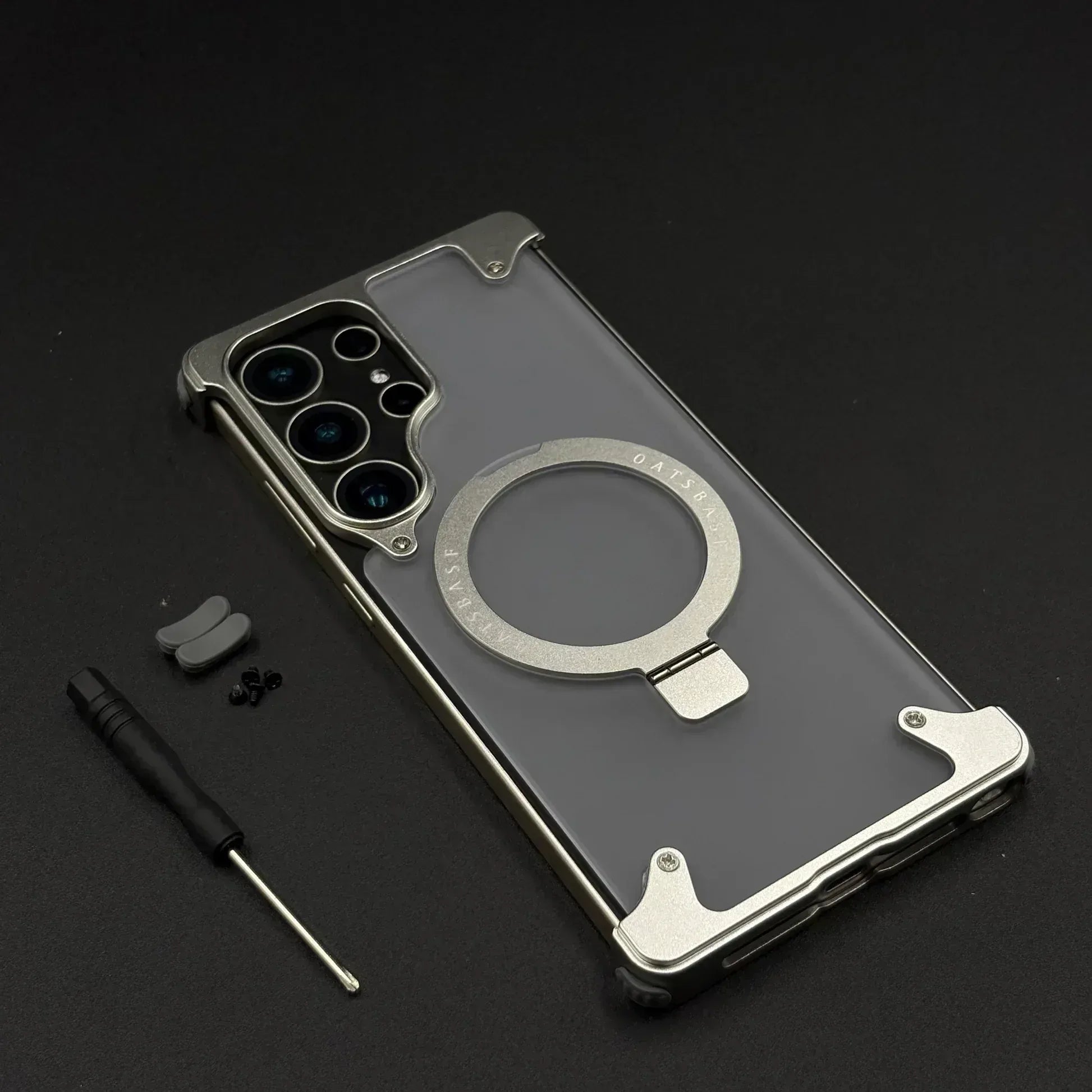 Smokey Metal Stand Magsafe Case Samsung S25 Ultra - Three