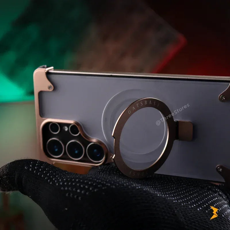 Smokey Metal Stand Magsafe Case Samsung S25 Ultra - Three