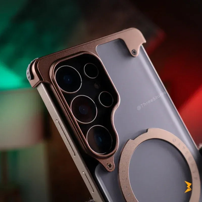 Smokey Metal Stand Magsafe Case Samsung S25 Ultra - Three