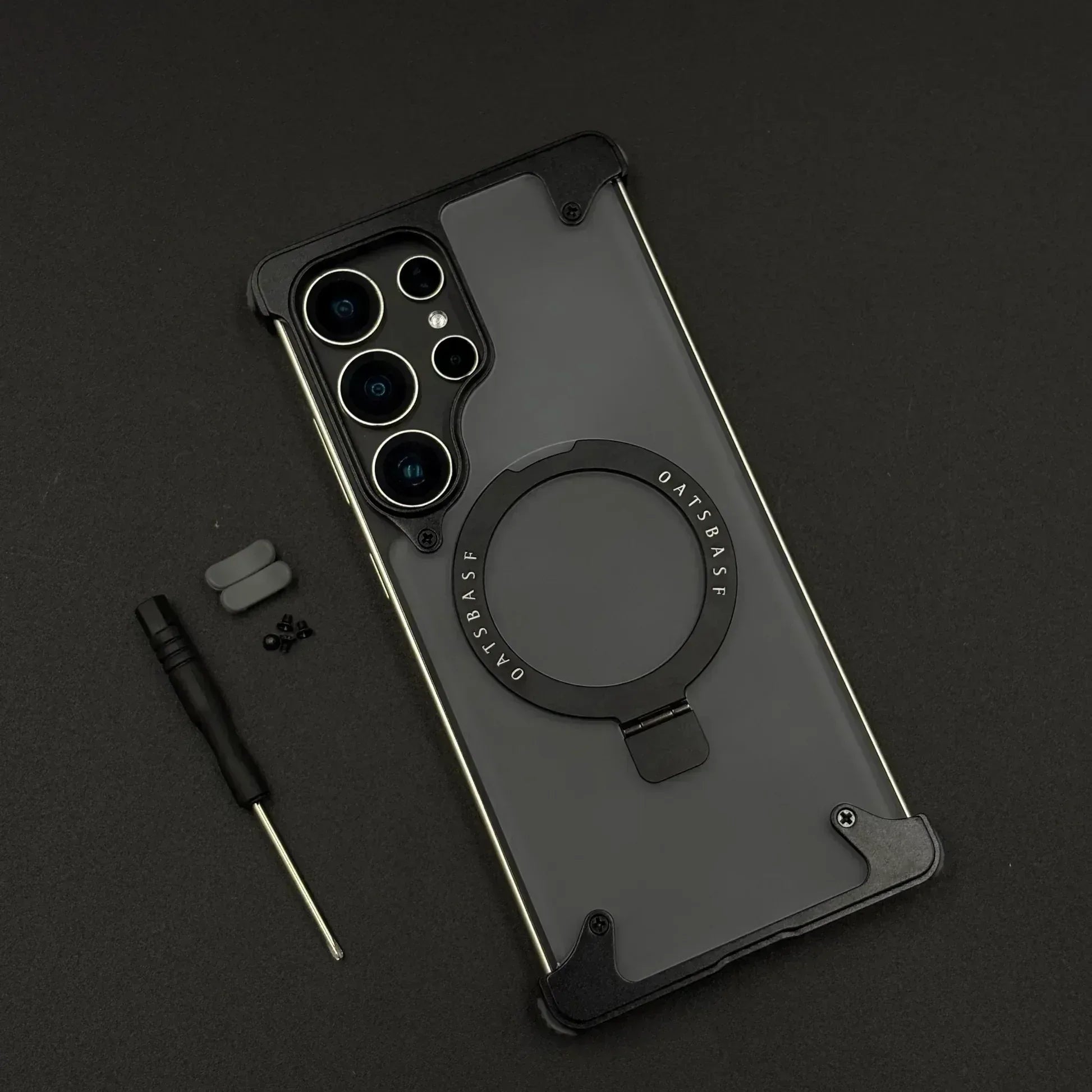 Smokey Metal Stand Magsafe Case Samsung S24 Ultra - Three