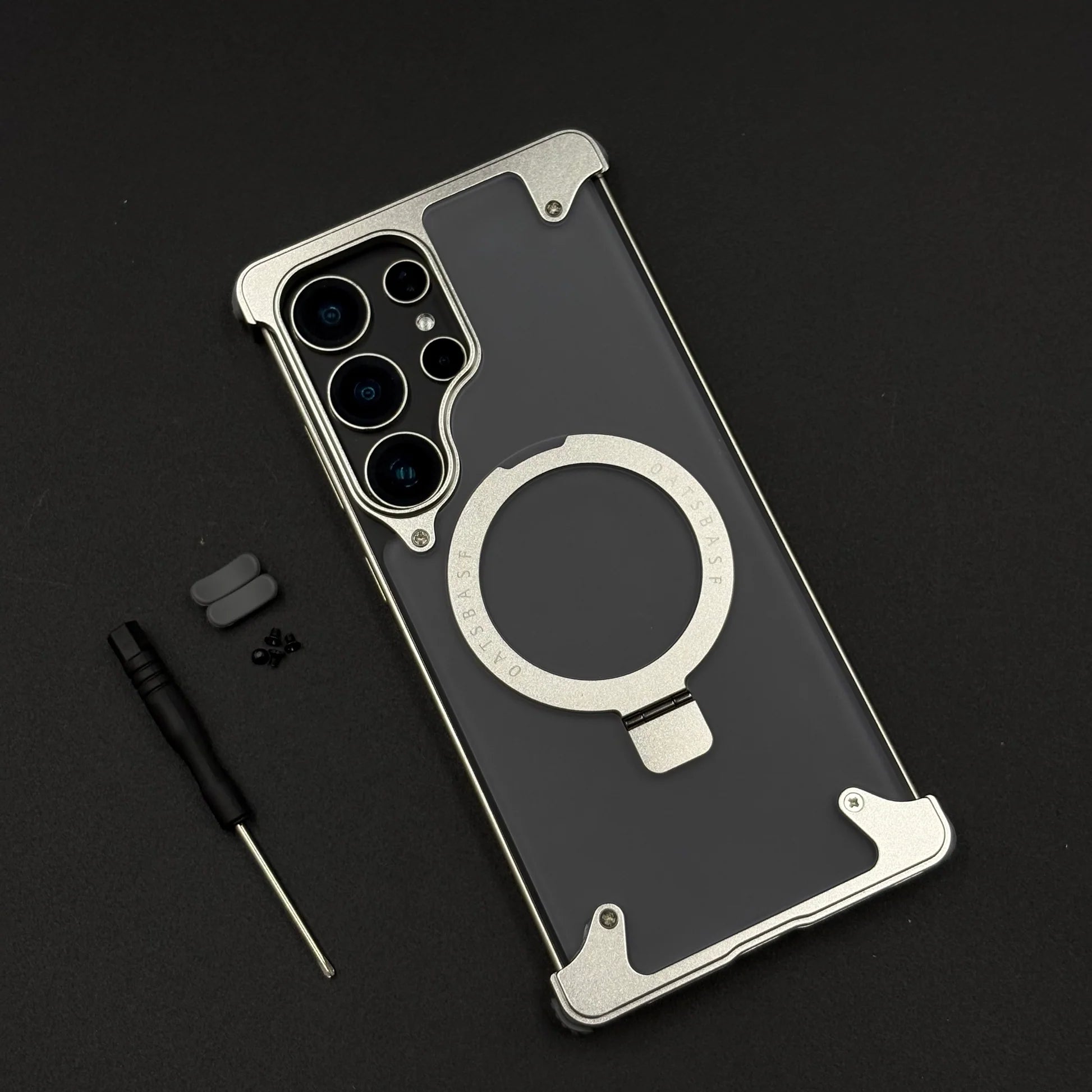 Smokey Metal Stand Magsafe Case Samsung S25 Ultra