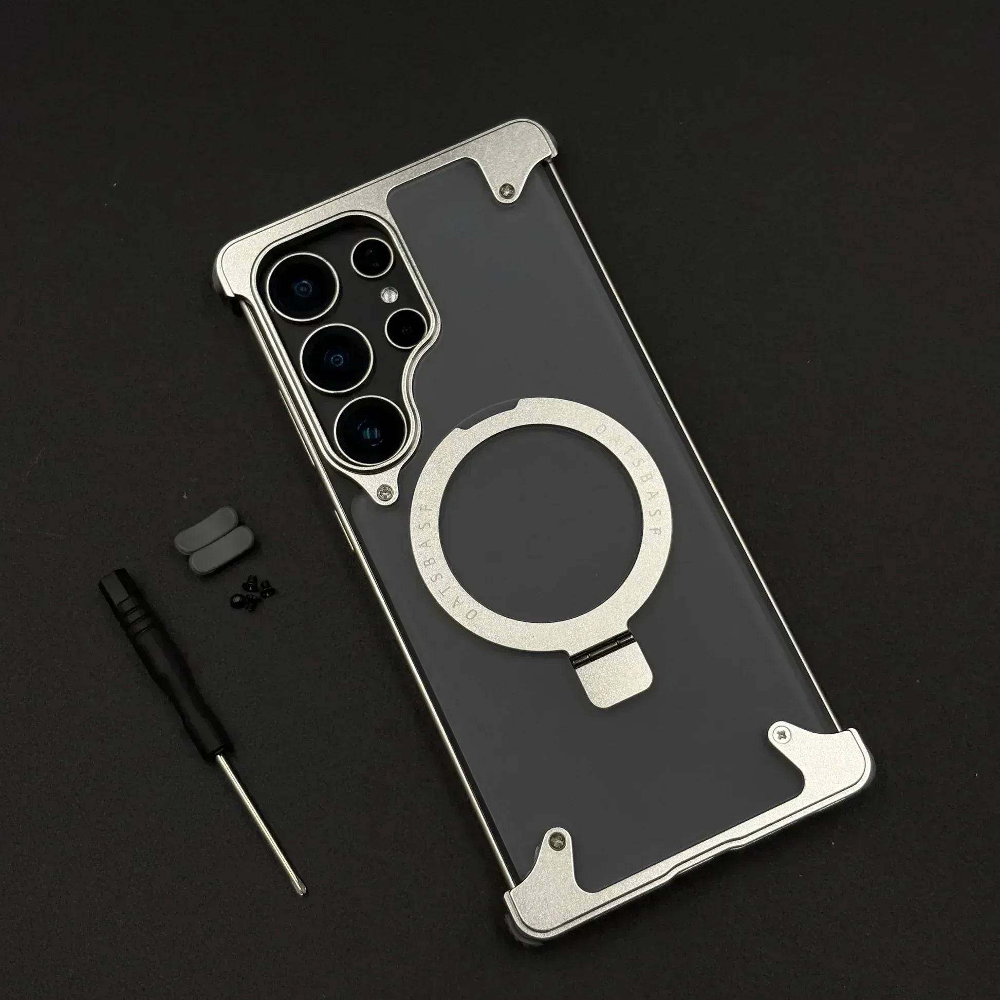 Smokey Metal Stand Magsafe Case Samsung S25 Ultra - Three