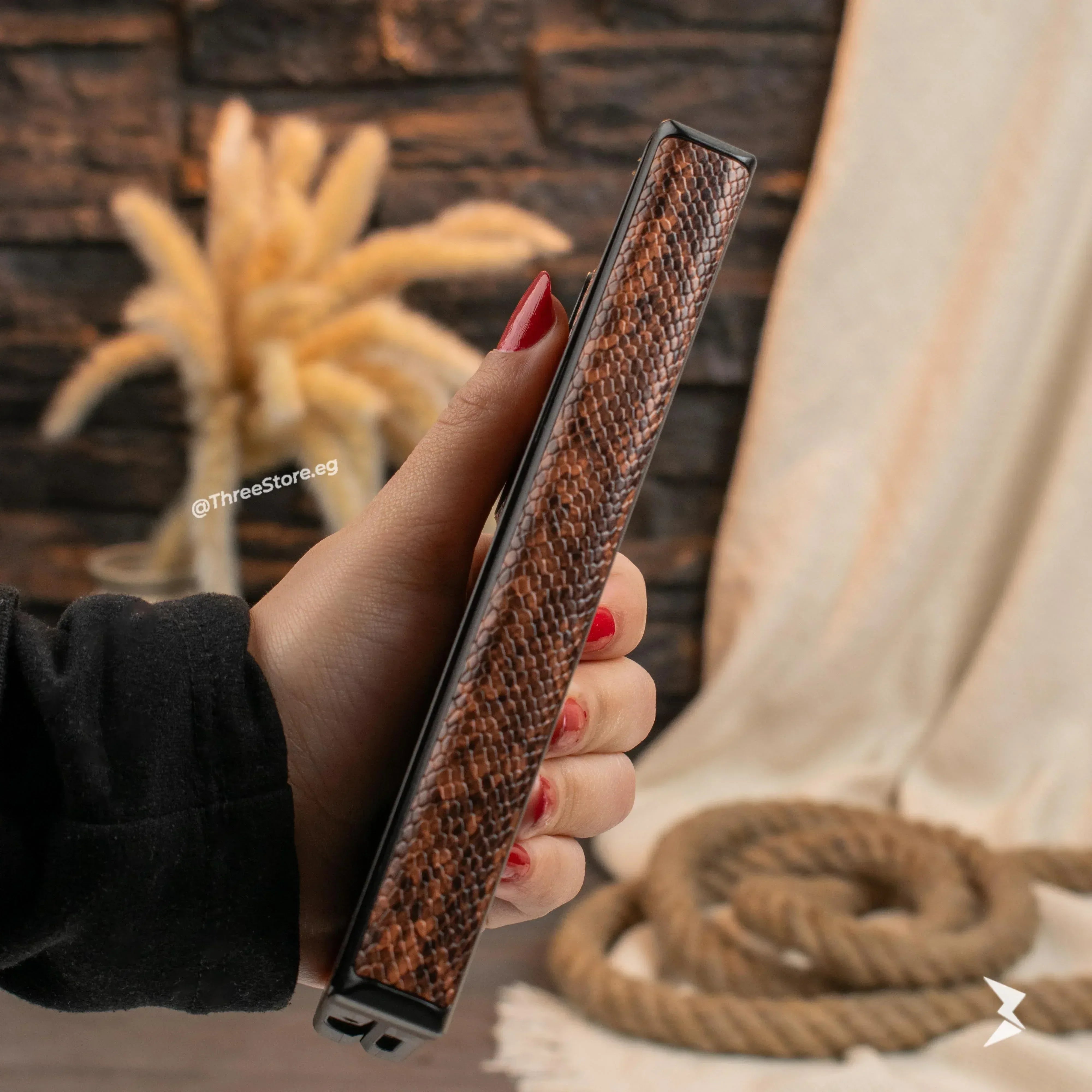 Snake Leather Case Samsung Z Fold 3 - Three