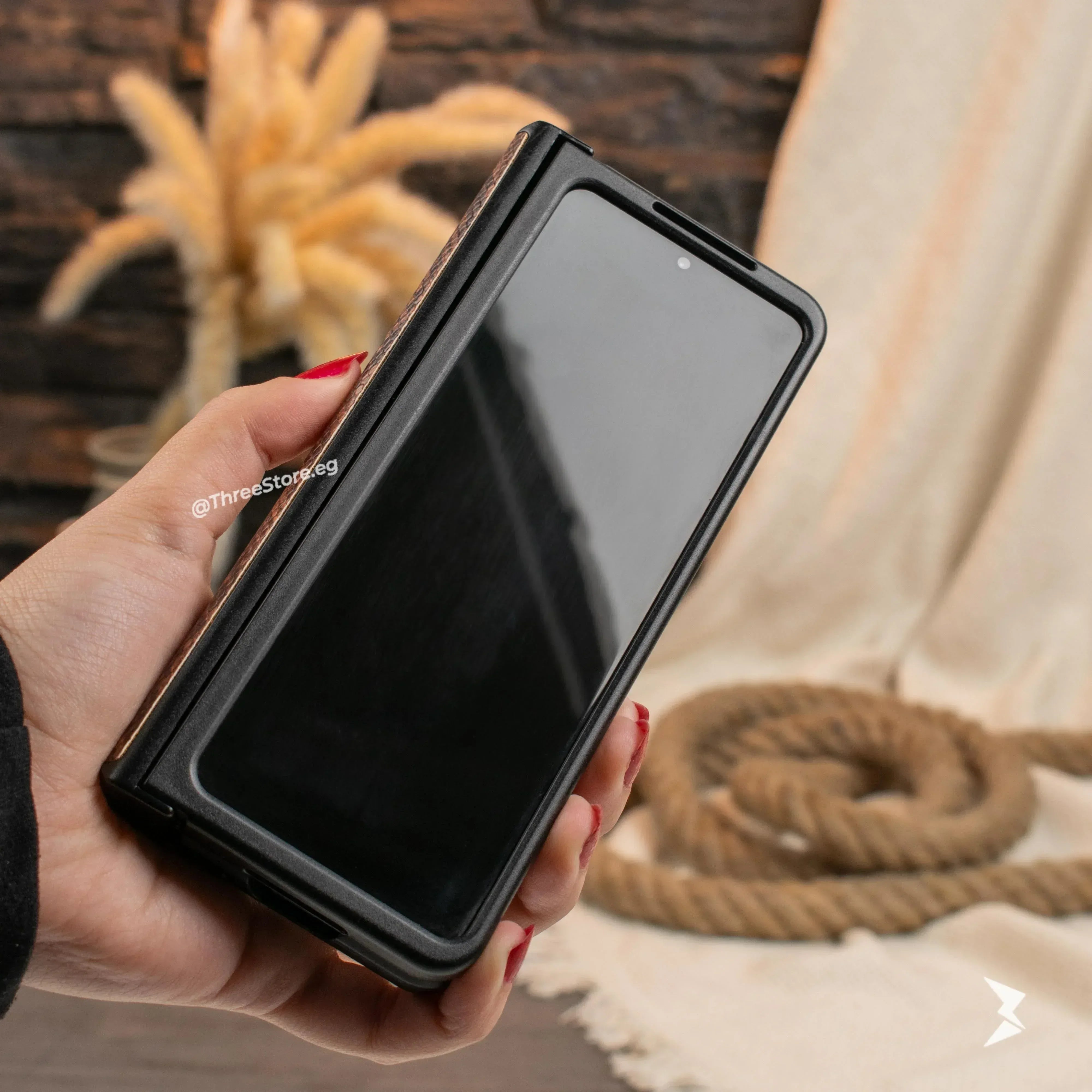 Snake Leather Case Samsung Z Fold 3 - Three