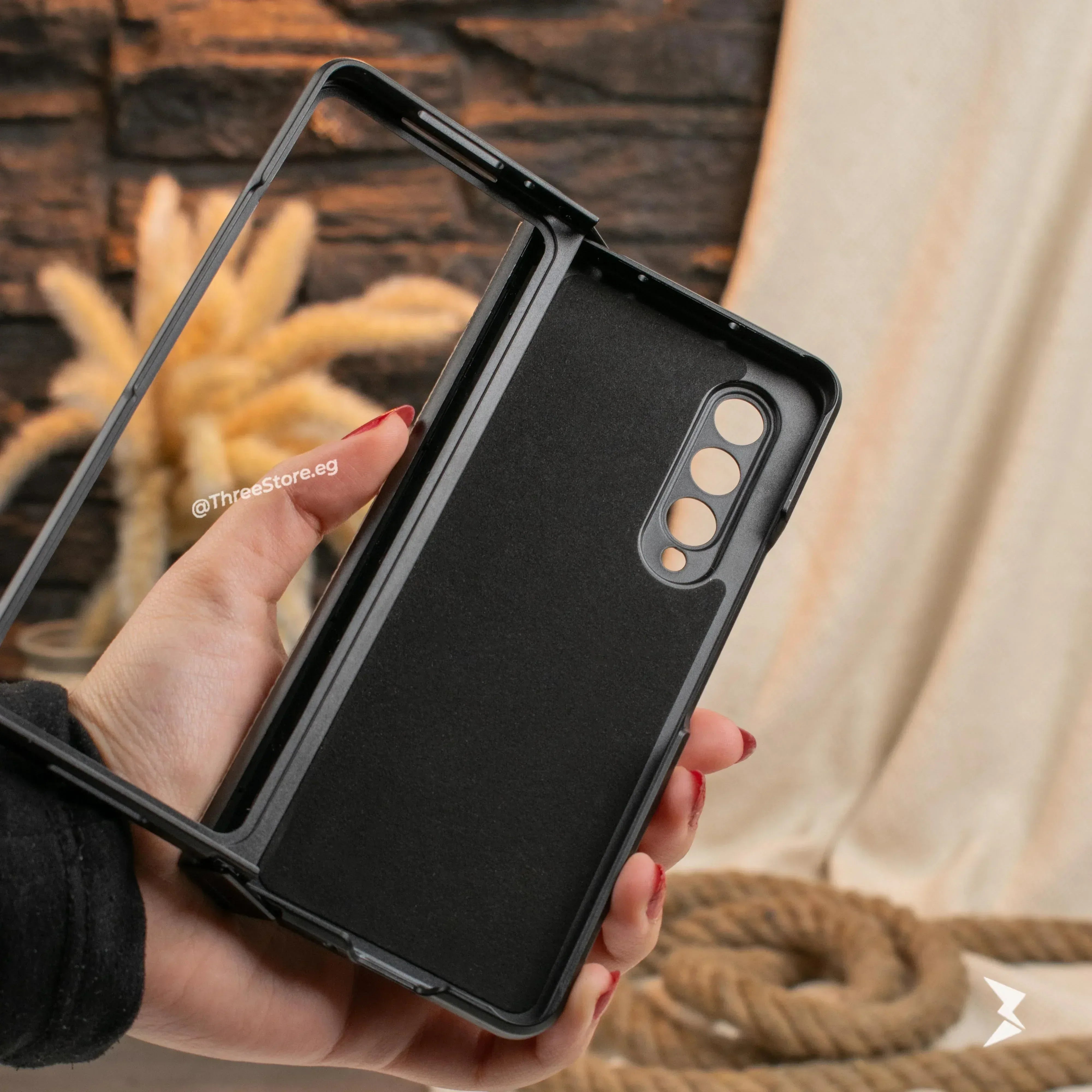 Snake Leather Case Samsung Z Fold 3 - Three