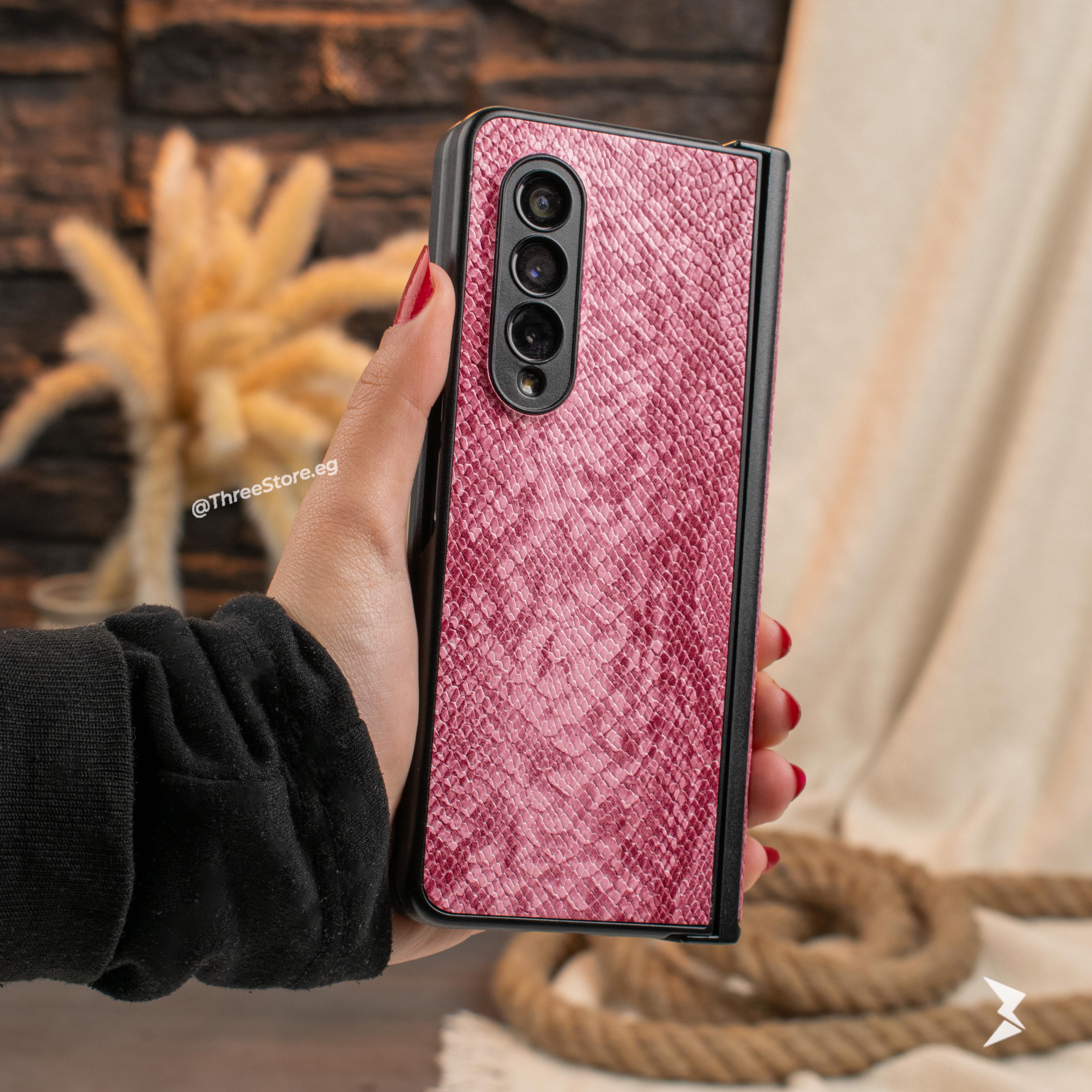 Snake Leather Case Samsung Fold 4