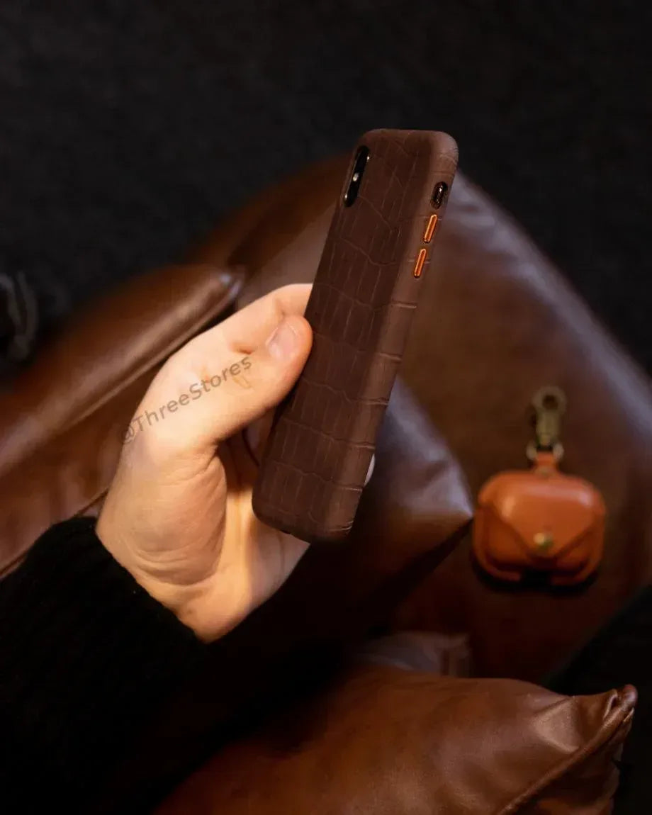 Snake Leather Case iPhone X - Three