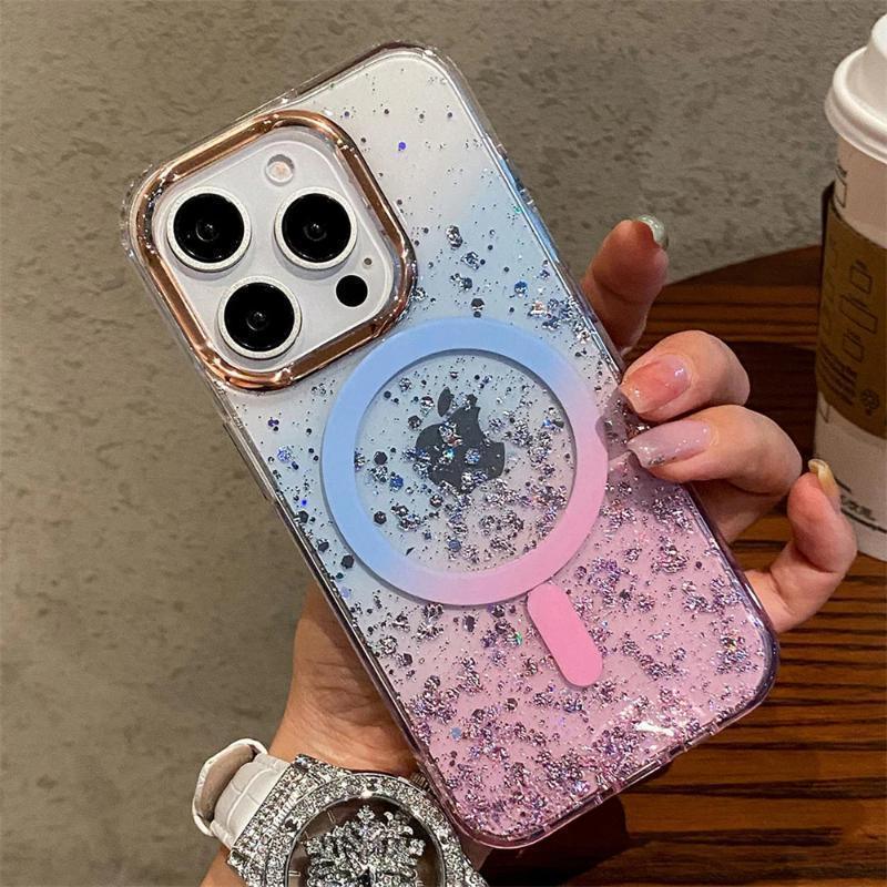 Snow Flakes Magsafe Case iPhone 16 Pro Max - Three