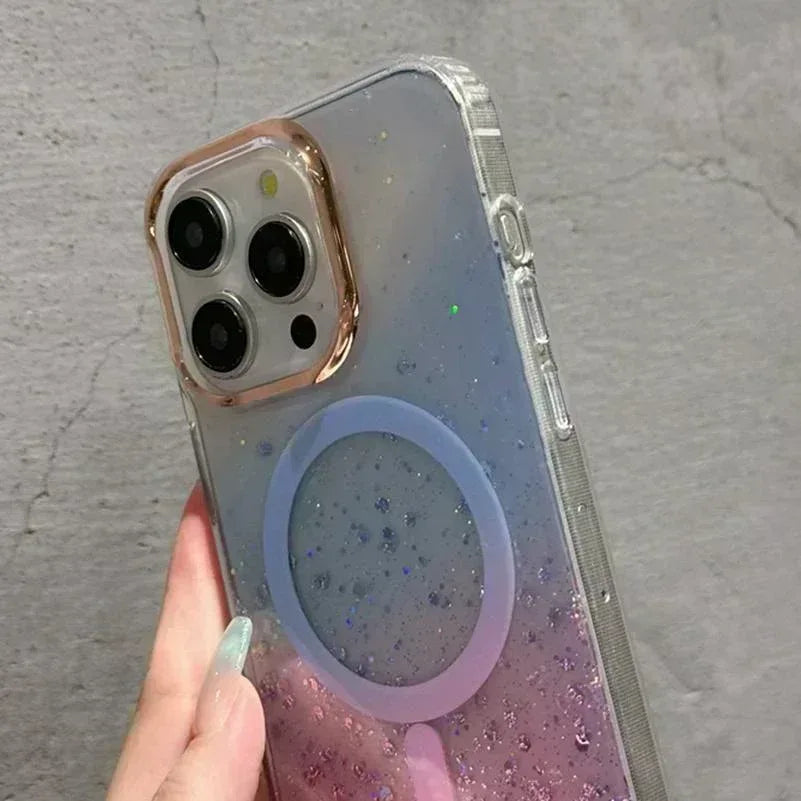 Snow Flakes Magsafe Case iPhone 16 Pro Max - Three