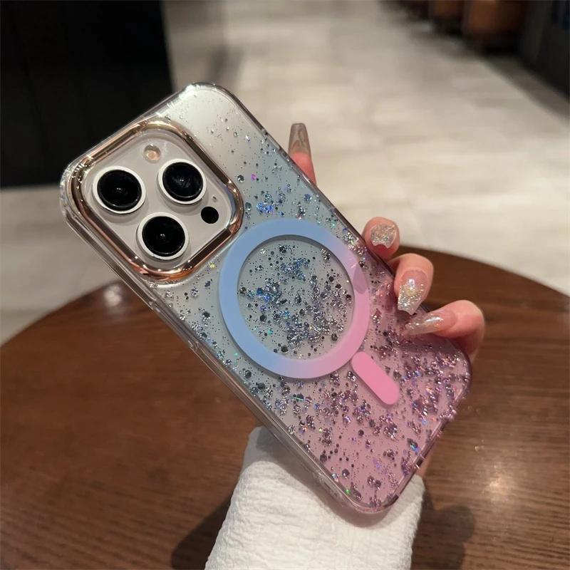 Snow Flakes Magsafe Case iPhone 16 Pro Max - Three