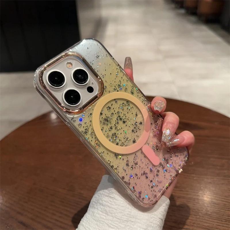 Snow Flakes Magsafe Case iPhone 16 Pro Max - Three