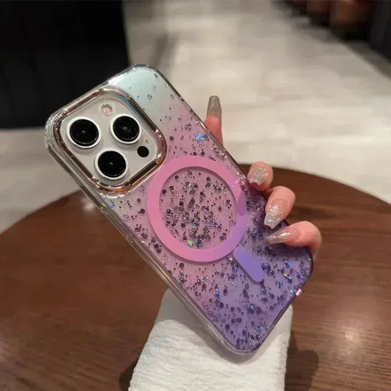 Snow Flakes Magsafe Case iPhone 16 Pro Max - Three