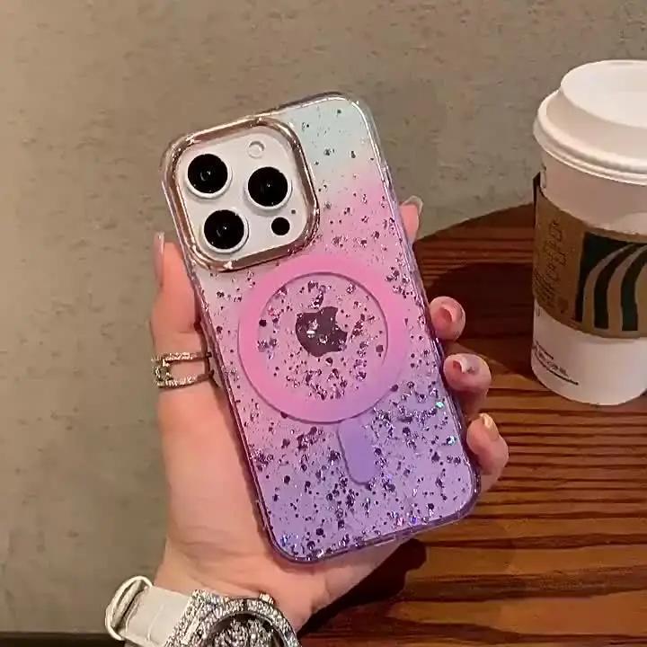 Snow Flakes Magsafe Case iPhone 16 Pro Max - Three
