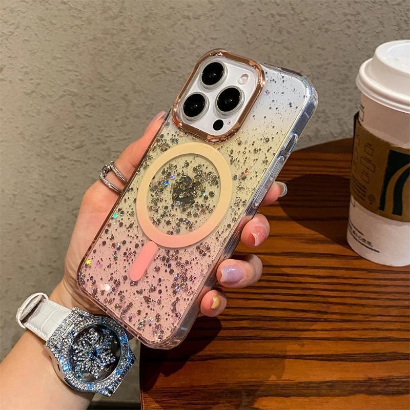 Snow Flakes Magsafe Case iPhone 16 Pro Max - Three