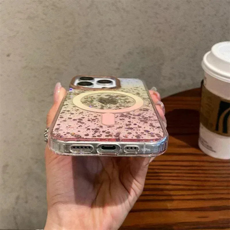 Snow Flakes Magsafe Case iPhone 16 Pro Max - Three
