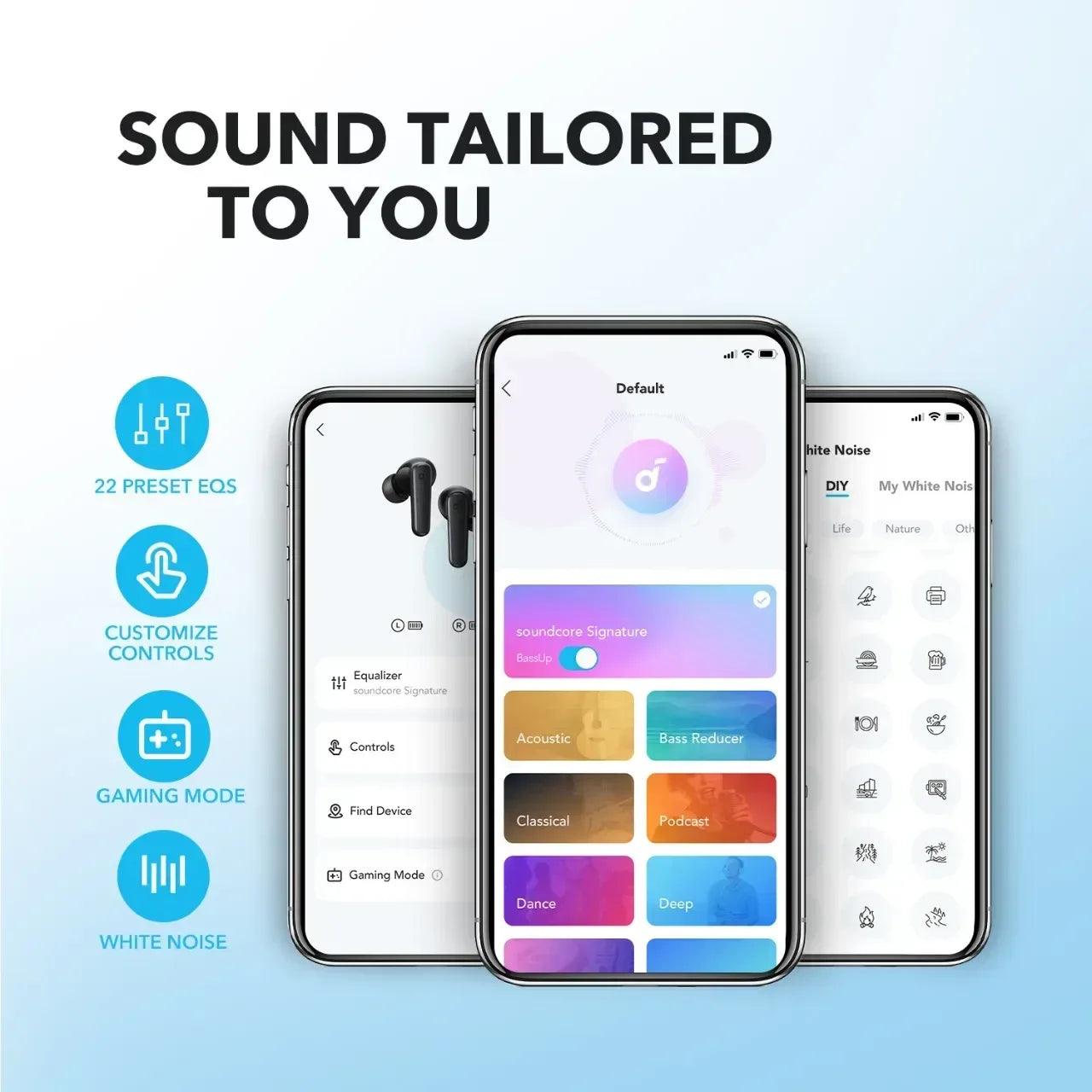Anker SoundCore Wireless Earphone R50i - Three