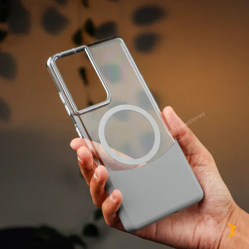 Splicing Transparent Case Samsung S21 Ultra - Three