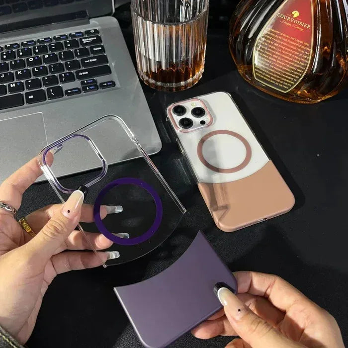 Splicing Transparent Case iPhone 14 Pro Max - Three