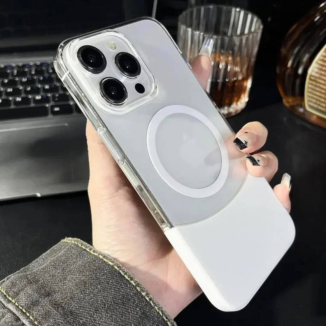 Splicing Transparent Case iPhone 16 Pro Max - Three