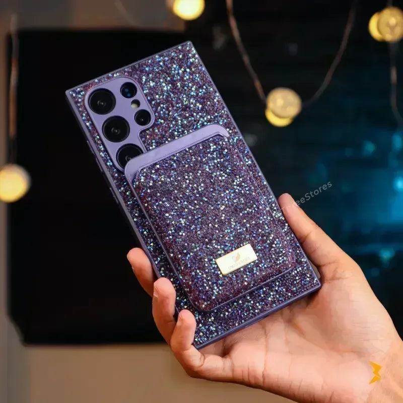 Swarovski Luxury Wallet Case Samsung S25 Ultra - Three