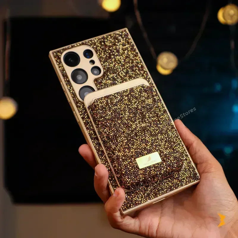 Swarovski Luxury Wallet Case Samsung S25 Ultra - Three