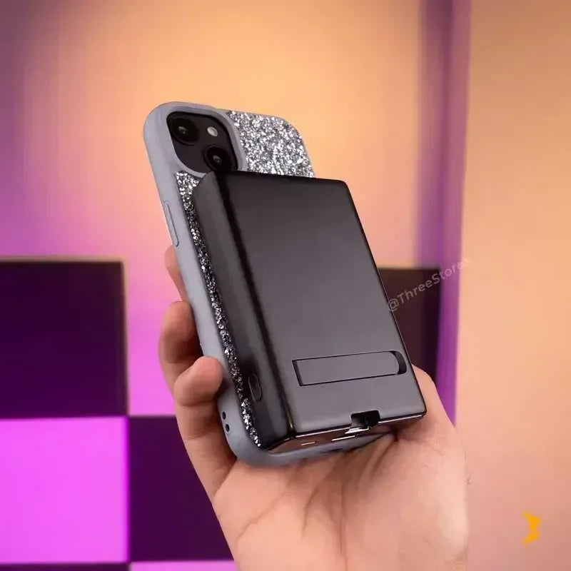 Swarovski Luxury Wallet Case iPhone 15 - Three