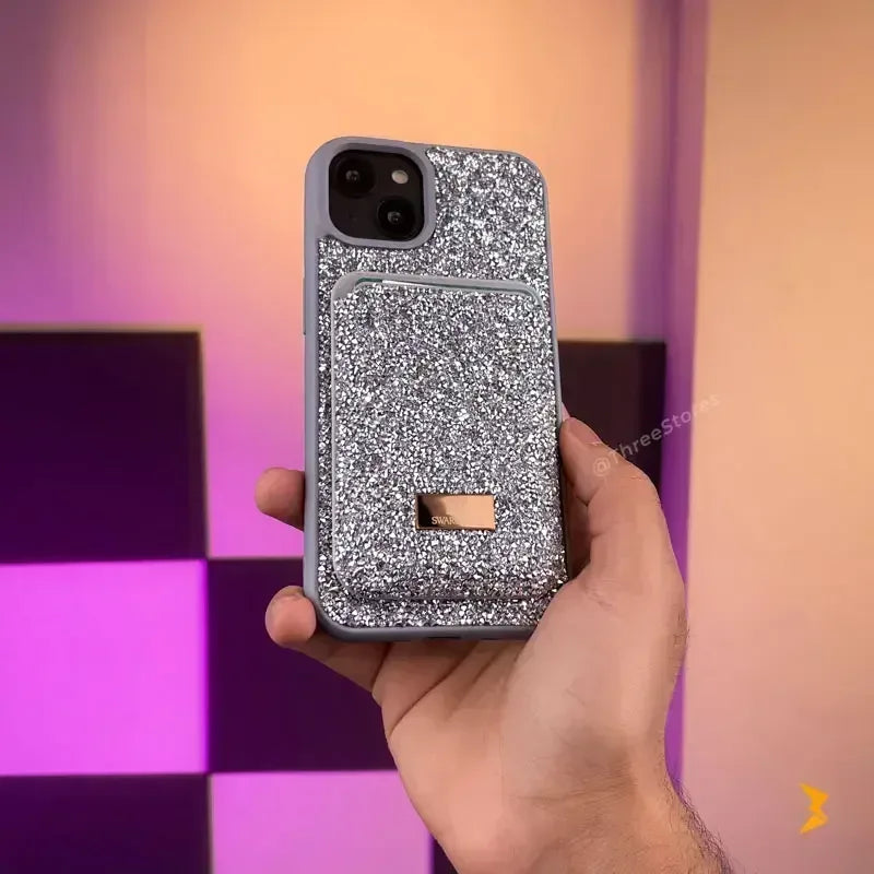 Swarovski Luxury Wallet Case iPhone 15 - Three
