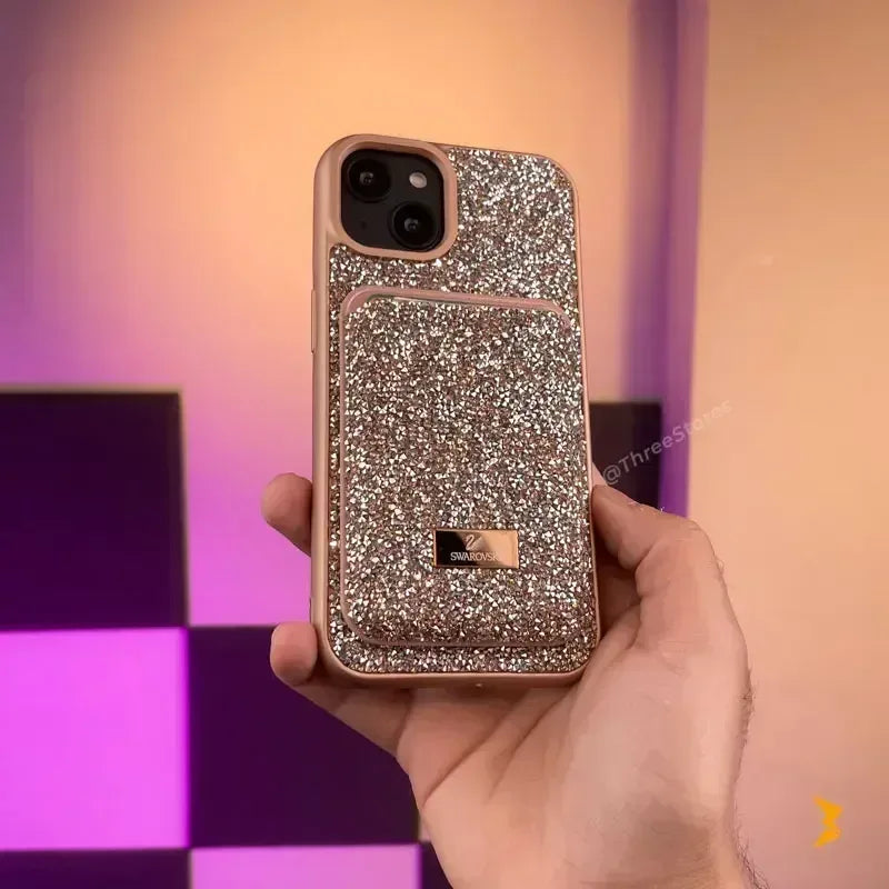 Swarovski Luxury Wallet Case iPhone 15 - Three