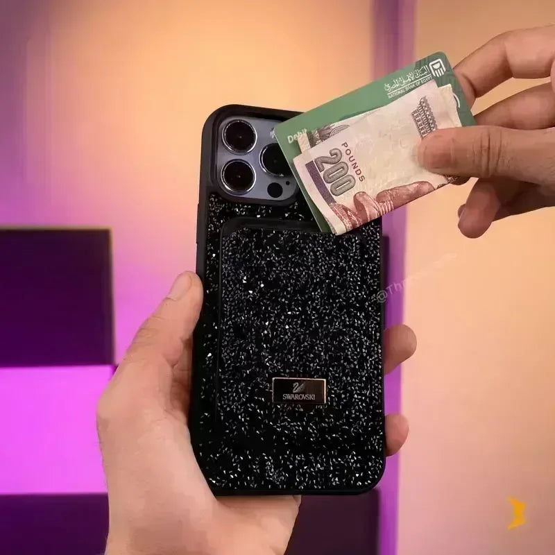 Swarovski Luxury Wallet Case iPhone 12 Pro - Three