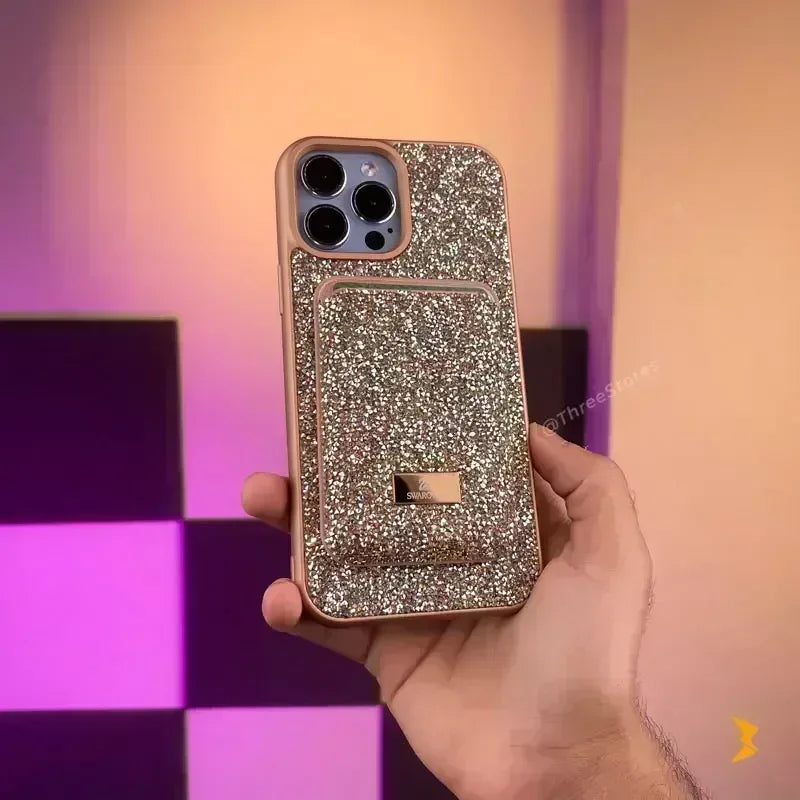 Swarovski Luxury Wallet Case iPhone 12 Pro - Three