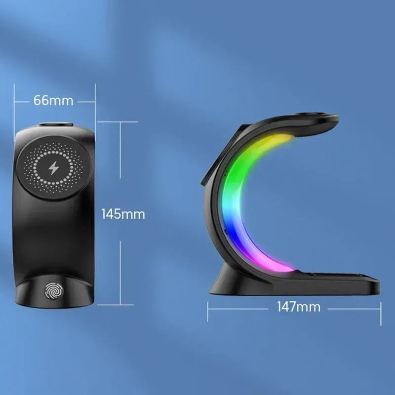 3 In 1 RGB Light Magnetic Wireless Charger T17 - Three