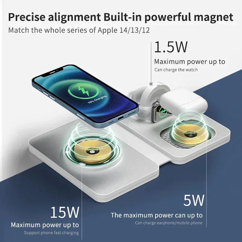 3 in 1 magnetic wireless charger T5 - Three