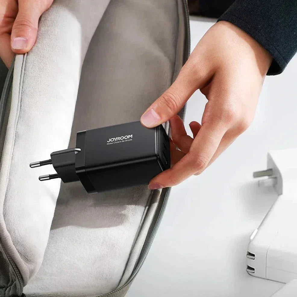 Joyroom Gan Ultra 65W Fast Charger 100W C to C Cable 1.2m JR-TCG01 - Three