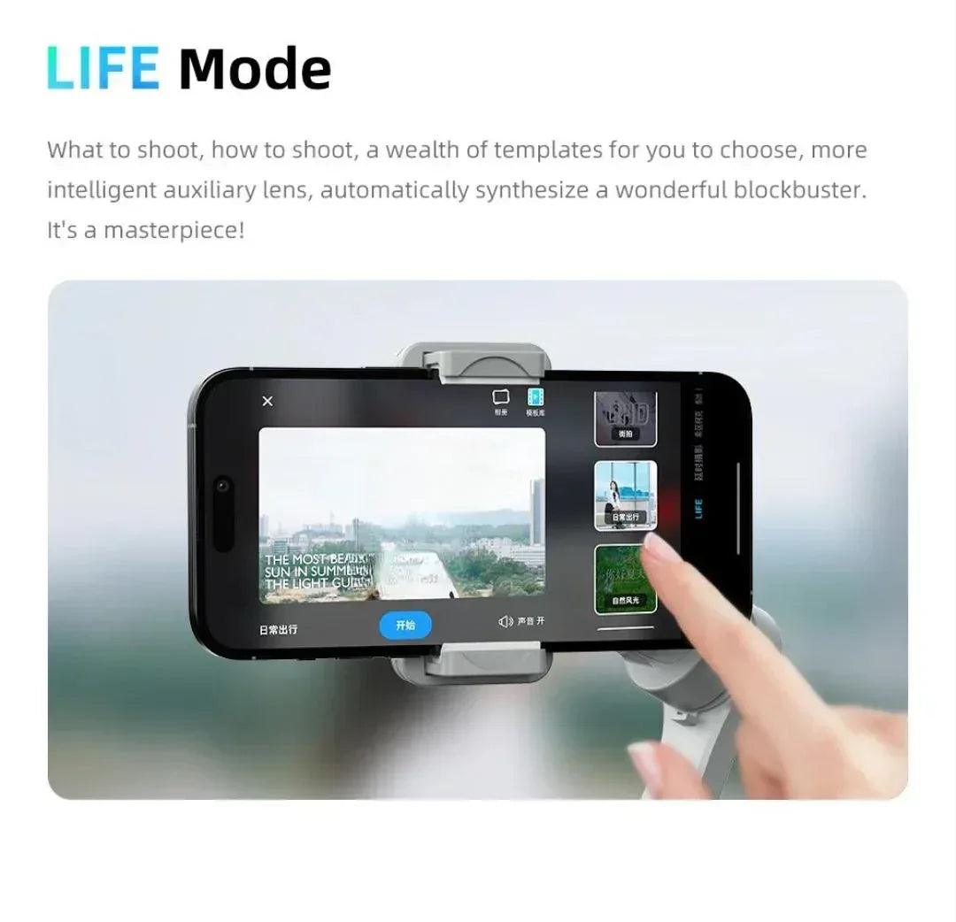 TOKQI Handheld 3-Axis Gimbal Phone Holder M01 - Three