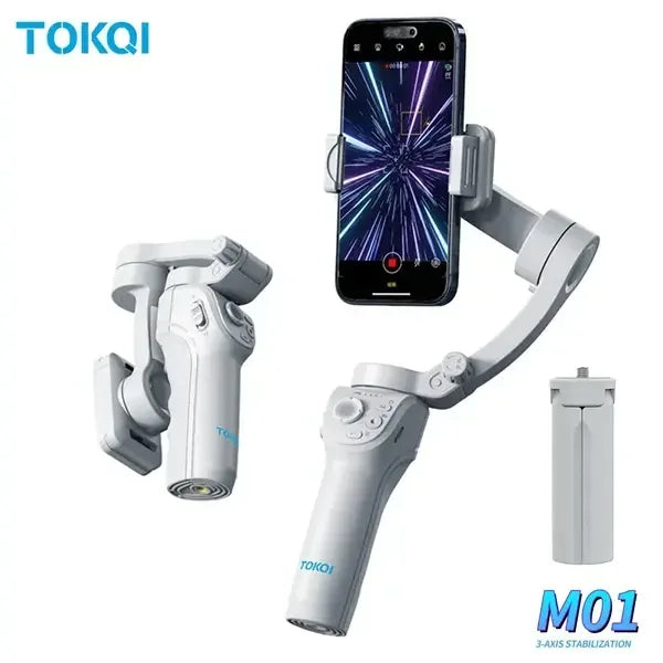 TOKQI Handheld 3-Axis Gimbal Phone Holder M01 - Three